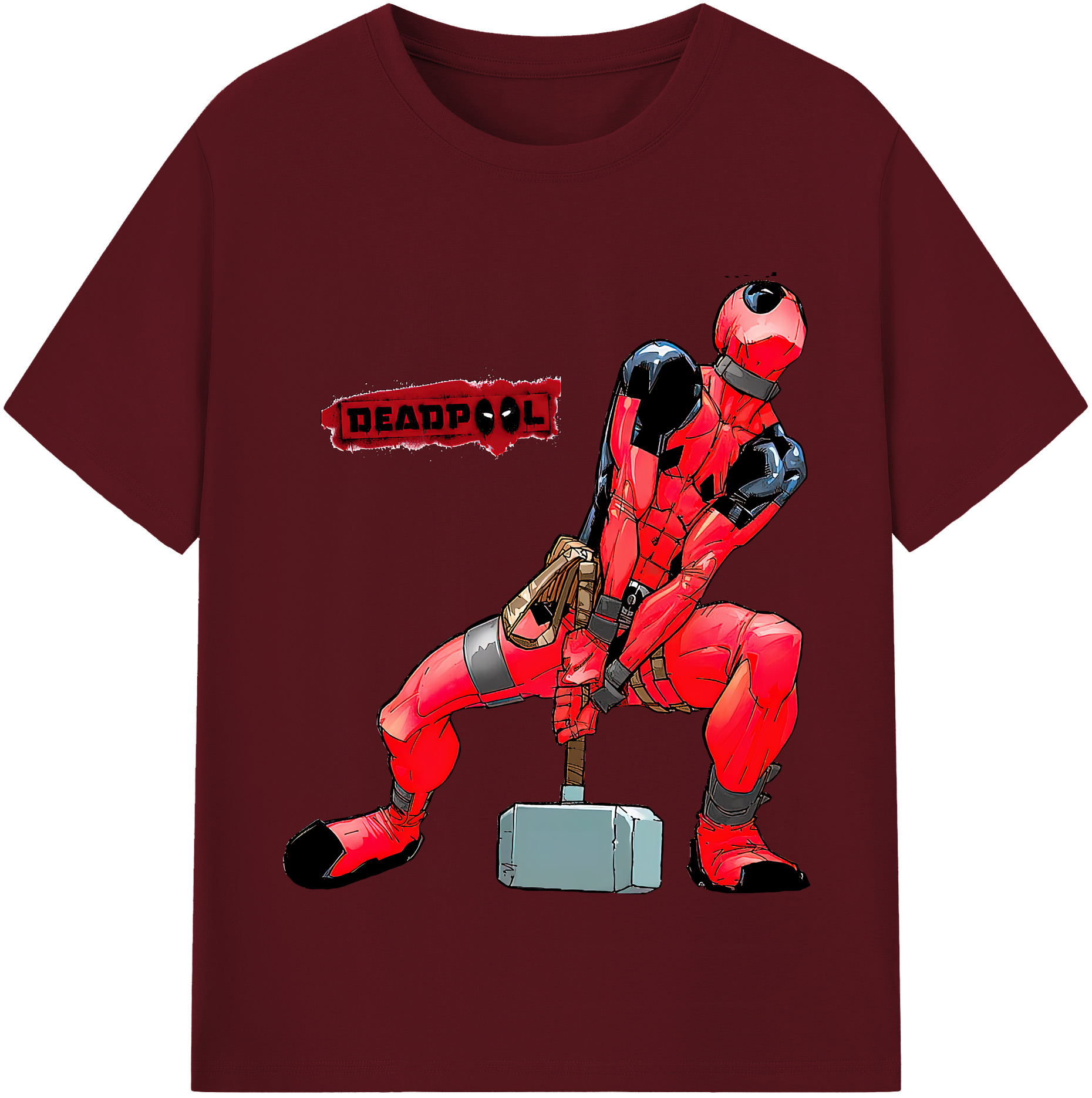 （画像用） Deadpool デッドプール 綿100％半袖Tシャツ（フロントプリント）